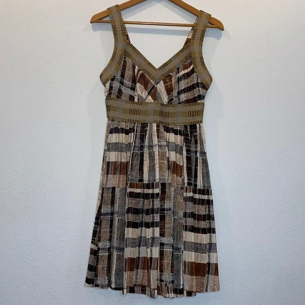 Silk party dress with rainbow detail Anthropologie - Picture 2 of 4